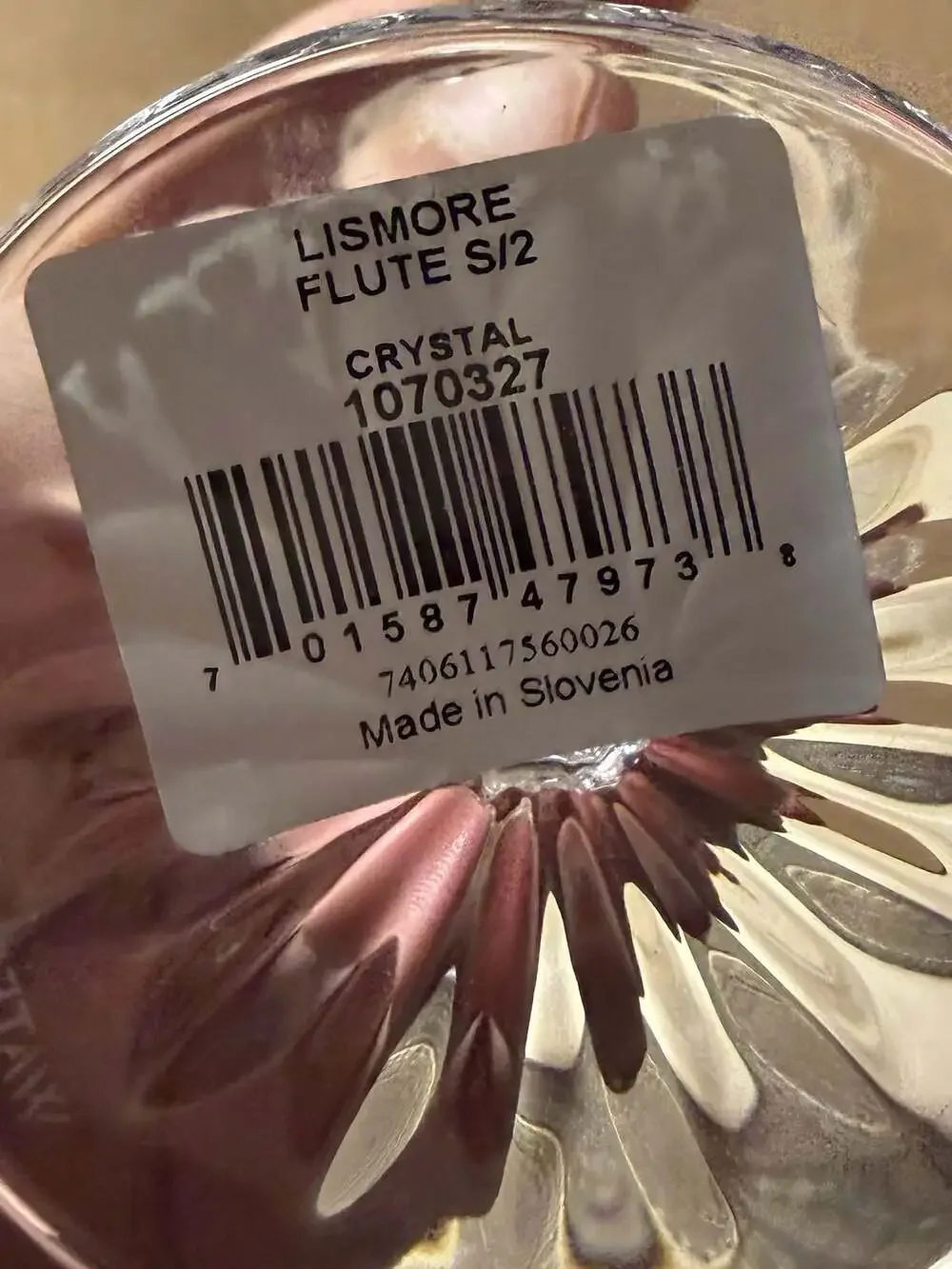 Waterford Lismore Crystal Champagne Flute Set of 2